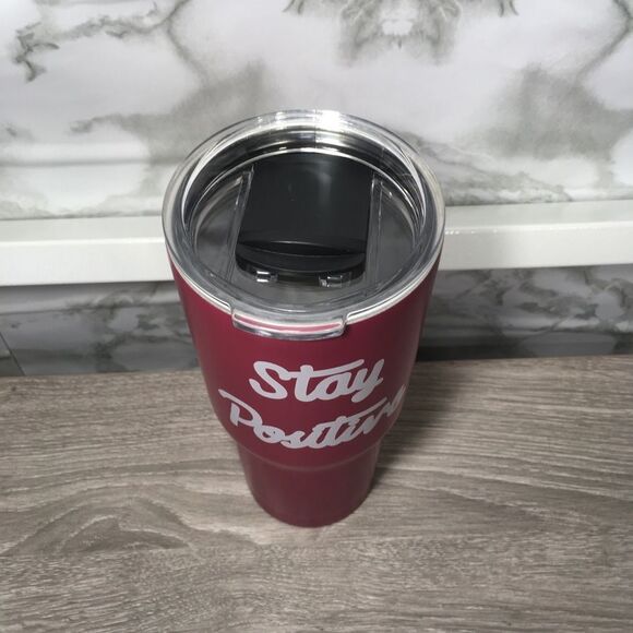 “STAY POSITIVE” Stainless‎ Steel Tumbler - 22 oz NEW - Picture 2 of 4